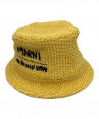 MARNI×No Vacancy Innマルニ×ノーバカンシーイン）の古着「ウーブンバケットハット」｜イエロー