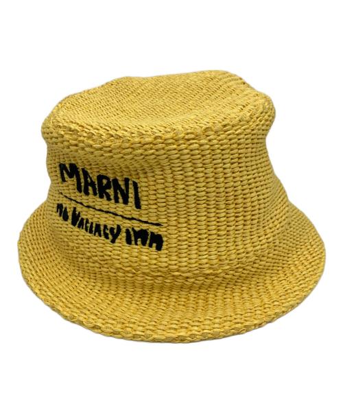 MARNI（マルニ）MARNI (マルニ) NO VACANCY INN (ノーバカンシーイン) ウーブンバケットハット イエローの古着・服飾アイテム