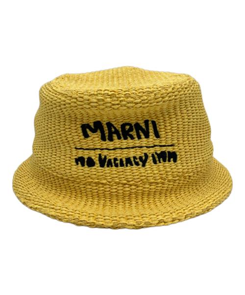 MARNI（マルニ）MARNI (マルニ) NO VACANCY INN (ノーバカンシーイン) ウーブンバケットハット イエローの古着・服飾アイテム