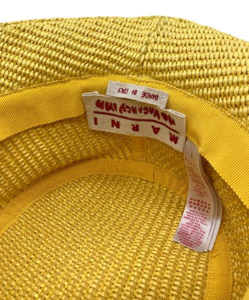 MARNI（マルニ）MARNI (マルニ) NO VACANCY INN (ノーバカンシーイン) ウーブンバケットハット イエローの古着・服飾アイテム