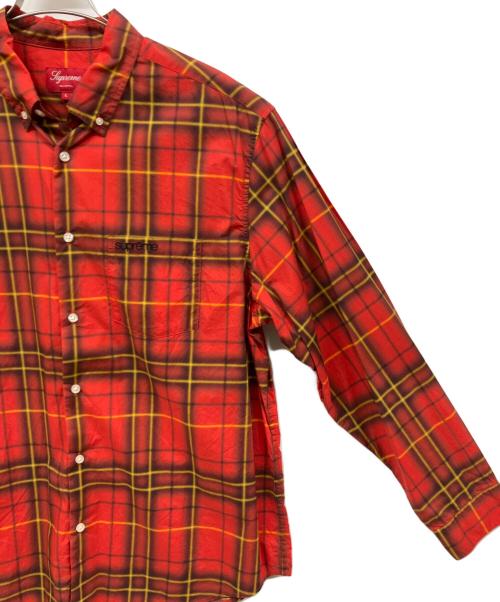SUPREME（シュプリーム）Supreme (シュプリーム) 21SS Spray Tartan Shirt レッド サイズ:Lの古着・服飾アイテム