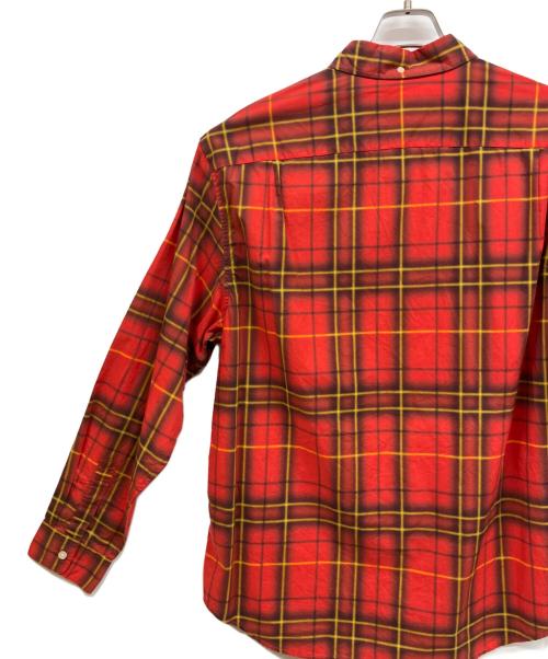 SUPREME（シュプリーム）Supreme (シュプリーム) 21SS Spray Tartan Shirt レッド サイズ:Lの古着・服飾アイテム
