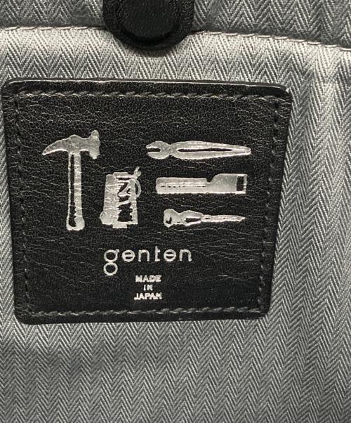 genten（ゲンテン）genten (ゲンテン) レザーショルダーバッグ　ブラック ブラックの古着・服飾アイテム