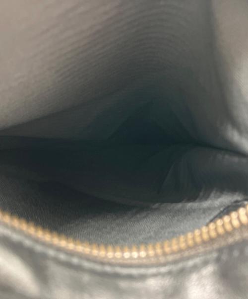 genten（ゲンテン）genten (ゲンテン) レザーショルダーバッグ　ブラック ブラックの古着・服飾アイテム