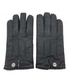 中古・古着通販】HERMES (エルメス) セリエ レザーグローブ ブラック
