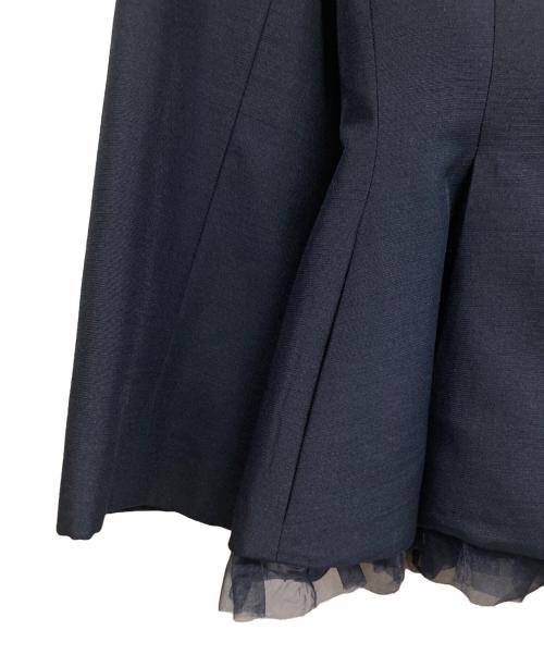 CELFORD（セルフォード）CELFORD (セルフォード) フリル付きノーカラーセットアップ ネイビー サイズ:38の古着・服飾アイテム
