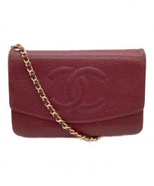 CHANEL（シャネル）の古着「ココマークチェーンウォレット」｜ボルドー