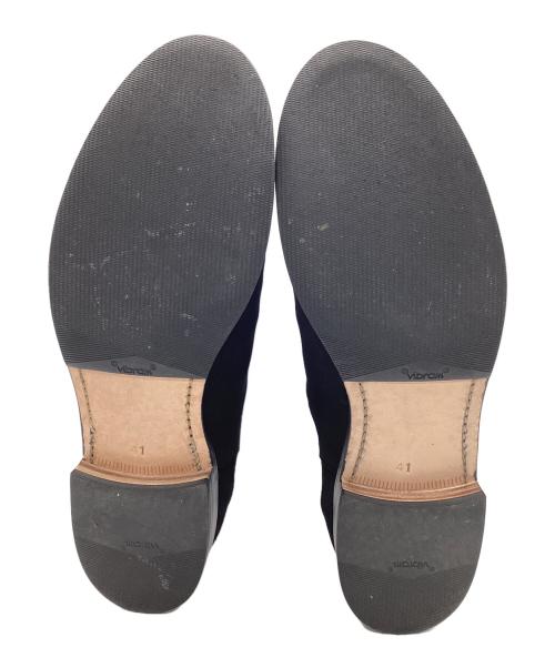 1piu1uguale3（ウノピュウノウグァーレトレ）1piu1uguale3 (ウノピュウノウグァーレトレ) チェルシーブーツ ブラック サイズ:41の古着・服飾アイテム