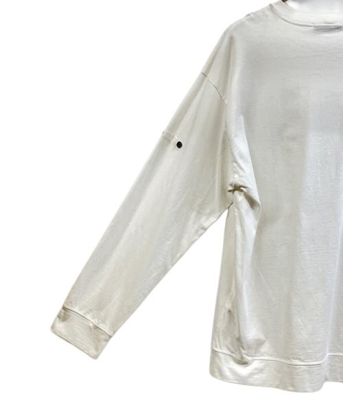 STONE ISLAND（ストーンアイランド）STONE ISLAND (ストーンアイランド) ロゴパッチ ガーメントダイ スウェット ロンT ホワイト サイズ:XXLの古着・服飾アイテム