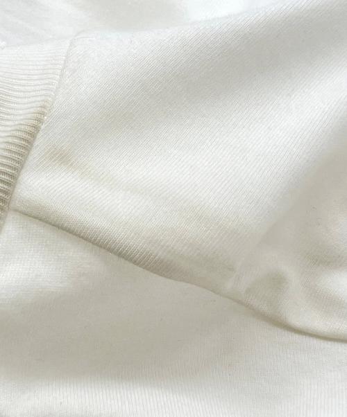 STONE ISLAND（ストーンアイランド）STONE ISLAND (ストーンアイランド) ロゴパッチ ガーメントダイ スウェット ロンT ホワイト サイズ:XXLの古着・服飾アイテム