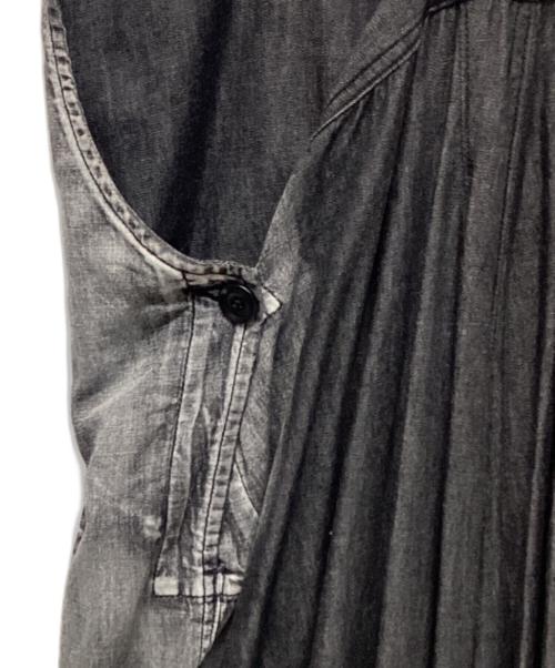 Y's（ワイズ）Y's (ワイズ) SPOTTED DENIM STRAP OVERALLS ブラック サイズ:2の古着・服飾アイテム