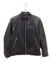 EDIFICE（エディフィス）の古着「シープレザー ライダースジャケット」｜ブラック