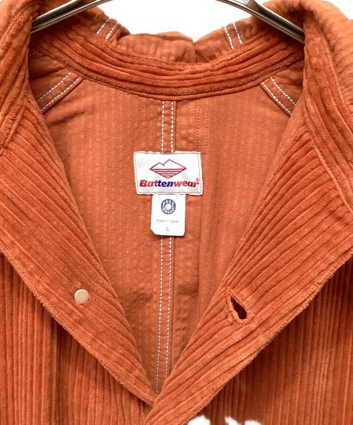 Battenwear（バテンウェア）Battenwear (バテンウェア) POST (ポスト) コーデュロイジャケット オレンジ サイズ:Lの古着・服飾アイテム