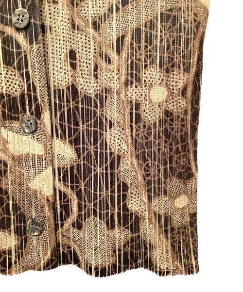 PLEATS PLEASE（プリーツプリーズ）PLEATS PLEASE (プリーツプリーズ) プリーツブラウス ブラウン サイズ:3の古着・服飾アイテム