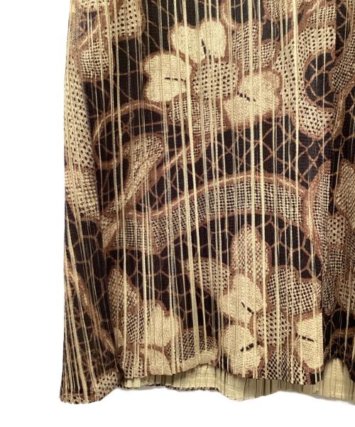 PLEATS PLEASE（プリーツプリーズ）PLEATS PLEASE (プリーツプリーズ) プリーツブラウス ブラウン サイズ:3の古着・服飾アイテム