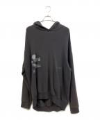 Y'sワイズ）の古着「BACK OPEN HOODY」｜ブラック