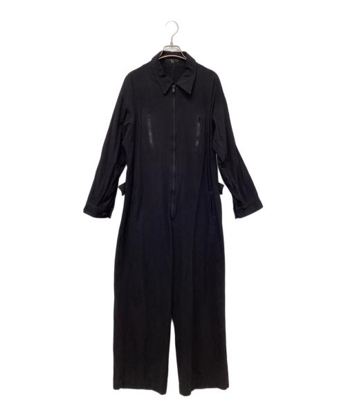 Y's（ワイズ）Y's (ワイズ) DYED SERGE JUMPSUIT ブラック サイズ:2の古着・服飾アイテム