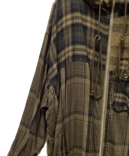 Y's（ワイズ）Y's (ワイズ) PLAID COAT DRESS カーキ サイズ:1の古着・服飾アイテム