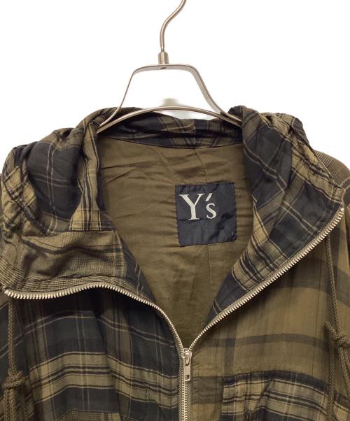 Y's（ワイズ）Y's (ワイズ) PLAID COAT DRESS カーキ サイズ:1の古着・服飾アイテム