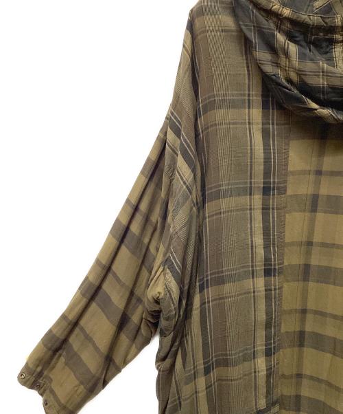 Y's（ワイズ）Y's (ワイズ) PLAID COAT DRESS カーキ サイズ:1の古着・服飾アイテム