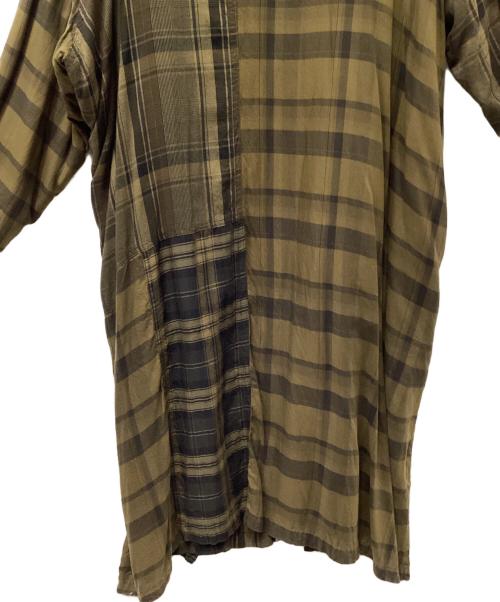 Y's（ワイズ）Y's (ワイズ) PLAID COAT DRESS カーキ サイズ:1の古着・服飾アイテム