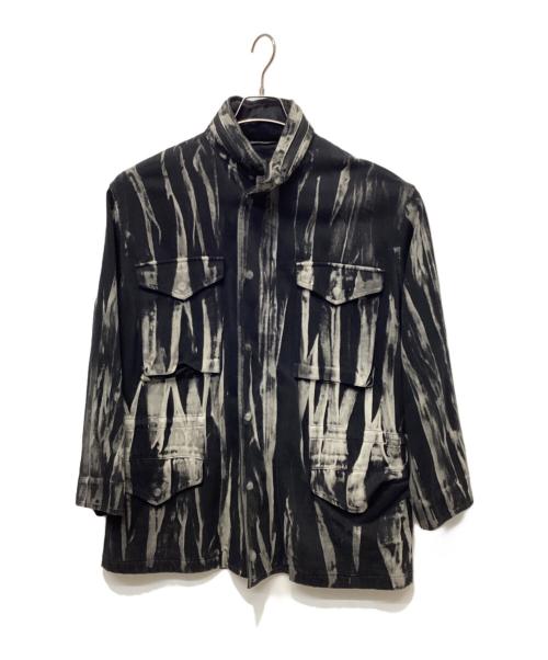 Y's（ワイズ）Y's (ワイズ) M65オーバーフィールドジャケット ブラック×グレー サイズ:Sの古着・服飾アイテム