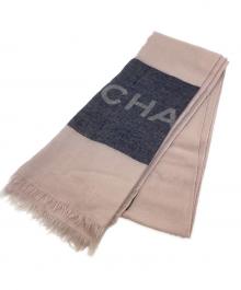 CHANEL（シャネル）の古着「カシミヤストール」｜ベージュ×ブラック