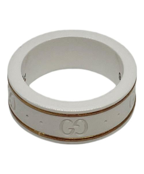 GUCCI（グッチ）GUCCI (グッチ) アイコンホワイトジルコニアパウダーリング サイズ:9号の古着・服飾アイテム