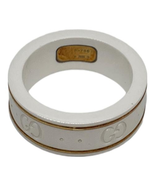 GUCCI（グッチ）GUCCI (グッチ) アイコンホワイトジルコニアパウダーリング サイズ:9号の古着・服飾アイテム