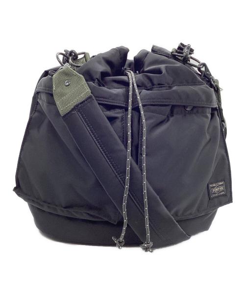 PORTER（ポーター）PORTER (ポーター) 2WAY TOOL BAG(L) ブラック×グリーンの古着・服飾アイテム