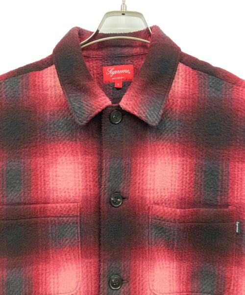 SUPREME（シュプリーム）SUPREME (シュプリーム) Shadow fleece plaid shirt レッド×ブラック サイズ: XLの古着・服飾アイテム