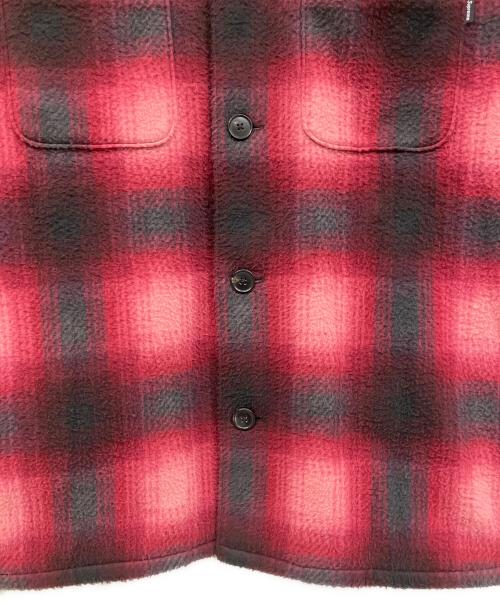 SUPREME（シュプリーム）SUPREME (シュプリーム) Shadow fleece plaid shirt レッド×ブラック サイズ: XLの古着・服飾アイテム