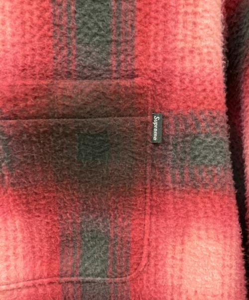 SUPREME（シュプリーム）SUPREME (シュプリーム) Shadow fleece plaid shirt レッド×ブラック サイズ: XLの古着・服飾アイテム