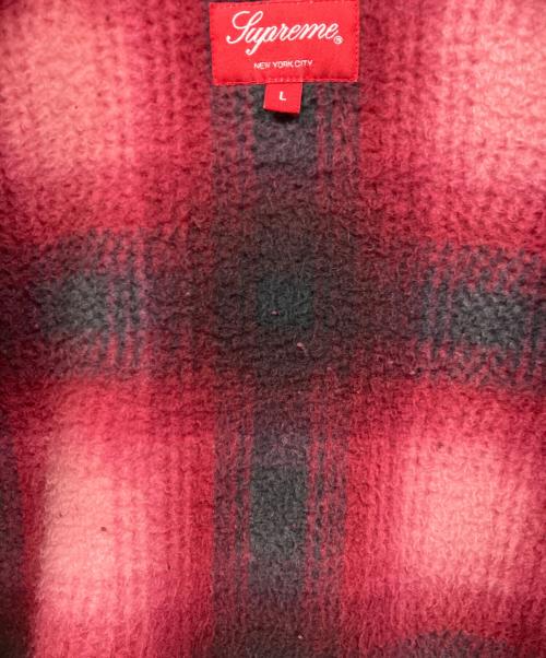 SUPREME（シュプリーム）SUPREME (シュプリーム) Shadow fleece plaid shirt レッド×ブラック サイズ: XLの古着・服飾アイテム