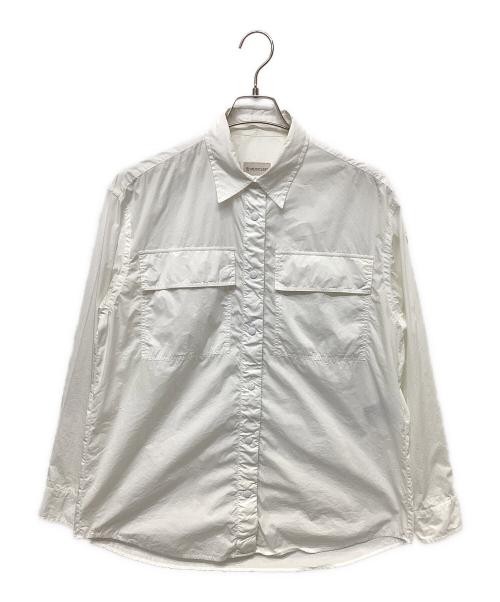 MONCLER（モンクレール）MONCLER (モンクレール) フロントビッグポケット長袖シャツ ホワイト サイズ:40の古着・服飾アイテム
