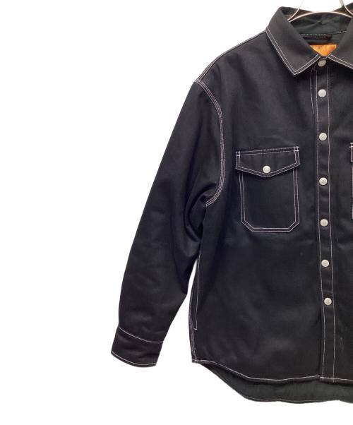 CHALLENGER（チャレンジャー）CHALLENGER (チャレンジャー) DENIM LINING SHIRT ブラック サイズ:Lの古着・服飾アイテム