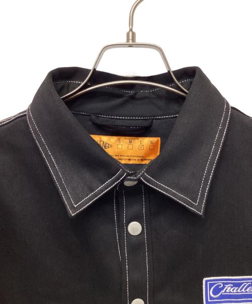 CHALLENGER（チャレンジャー）CHALLENGER (チャレンジャー) DENIM LINING SHIRT ブラック サイズ:Lの古着・服飾アイテム