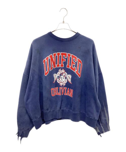 SAINT MICHAEL（セントマイケル）SAINT MICHAEL (セントマイケル) CREW SWEAT UNIFIED ネイビー サイズ:Mの古着・服飾アイテム