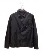 PRADAプラダ）の古着「トライアングルロゴコーチジャケット」｜ブラック