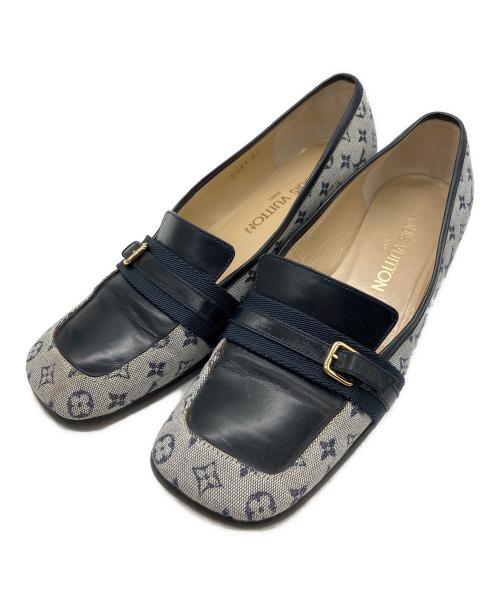 LOUIS VUITTON（ルイ ヴィトン）LOUIS VUITTON (ルイ ヴィトン) チャンキーヒールパンプス グレー サイズ:23.5cm(36 1/2)の古着・服飾アイテム