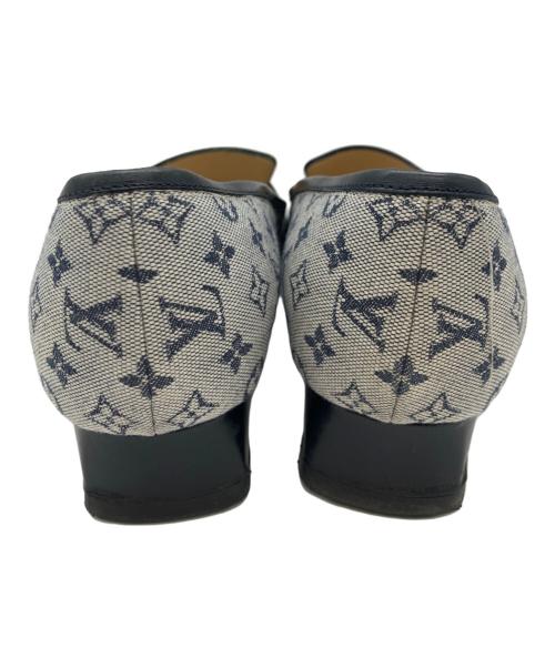 LOUIS VUITTON（ルイ ヴィトン）LOUIS VUITTON (ルイ ヴィトン) チャンキーヒールパンプス グレー サイズ:23.5cm(36 1/2)の古着・服飾アイテム