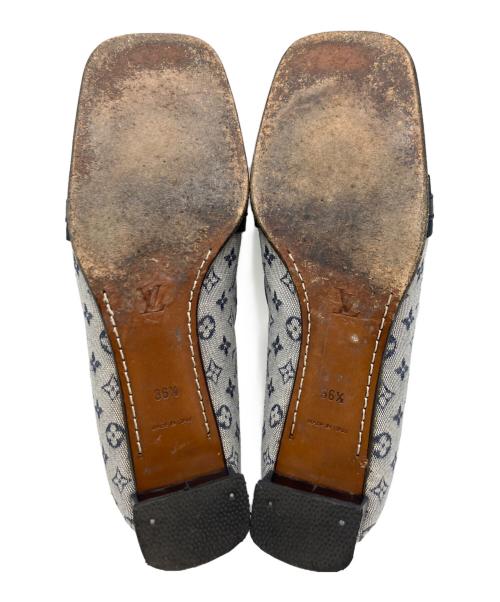 LOUIS VUITTON（ルイ ヴィトン）LOUIS VUITTON (ルイ ヴィトン) チャンキーヒールパンプス グレー サイズ:23.5cm(36 1/2)の古着・服飾アイテム