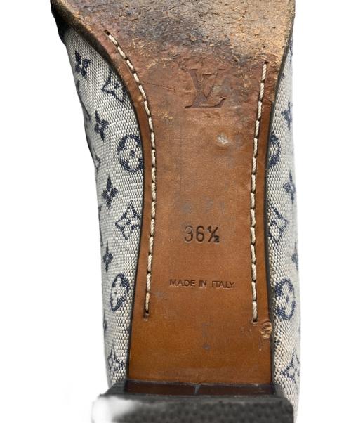 LOUIS VUITTON（ルイ ヴィトン）LOUIS VUITTON (ルイ ヴィトン) チャンキーヒールパンプス グレー サイズ:23.5cm(36 1/2)の古着・服飾アイテム