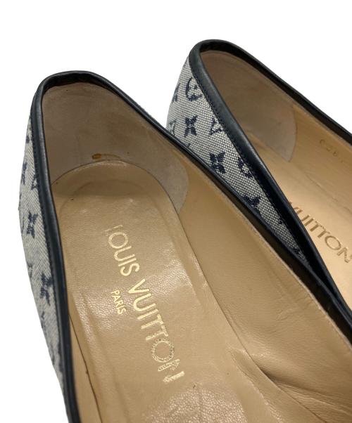 LOUIS VUITTON（ルイ ヴィトン）LOUIS VUITTON (ルイ ヴィトン) チャンキーヒールパンプス グレー サイズ:23.5cm(36 1/2)の古着・服飾アイテム