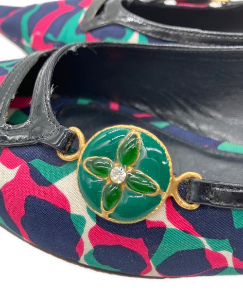 LOUIS VUITTON（ルイ ヴィトン）LOUIS VUITTON (ルイ ヴィトン) フラットパンプス ネイビー サイズ:23cm(36)の古着・服飾アイテム