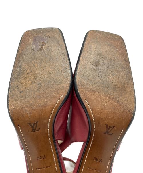 LOUIS VUITTON（ルイ ヴィトン）LOUIS VUITTON (ルイ ヴィトン) スクエアトゥーパンプス レッド サイズ:23.5cmの古着・服飾アイテム