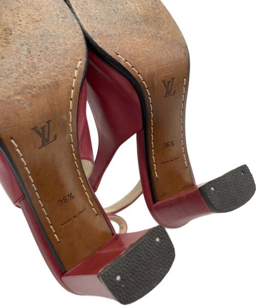 LOUIS VUITTON（ルイ ヴィトン）LOUIS VUITTON (ルイ ヴィトン) スクエアトゥーパンプス レッド サイズ:23.5cmの古着・服飾アイテム