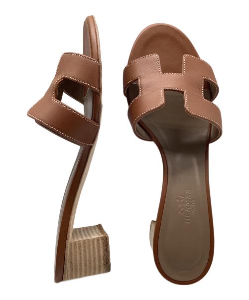 HERMES（エルメス）HERMES (エルメス) オアジスサンダル ブラウン サイズ:37の古着・服飾アイテム