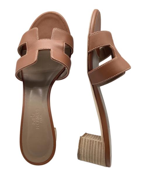 HERMES（エルメス）HERMES (エルメス) オアジスサンダル ブラウン サイズ:37の古着・服飾アイテム