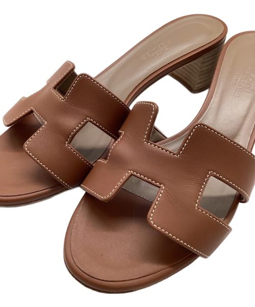 HERMES（エルメス）HERMES (エルメス) オアジスサンダル ブラウン サイズ:37の古着・服飾アイテム